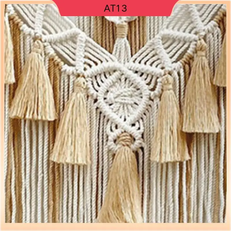 AT13 Hand-Woven Color Macrame Wall Hanging Ornament Boho Craft Decoration Gorgeous Tapestry For Livingroom Decor