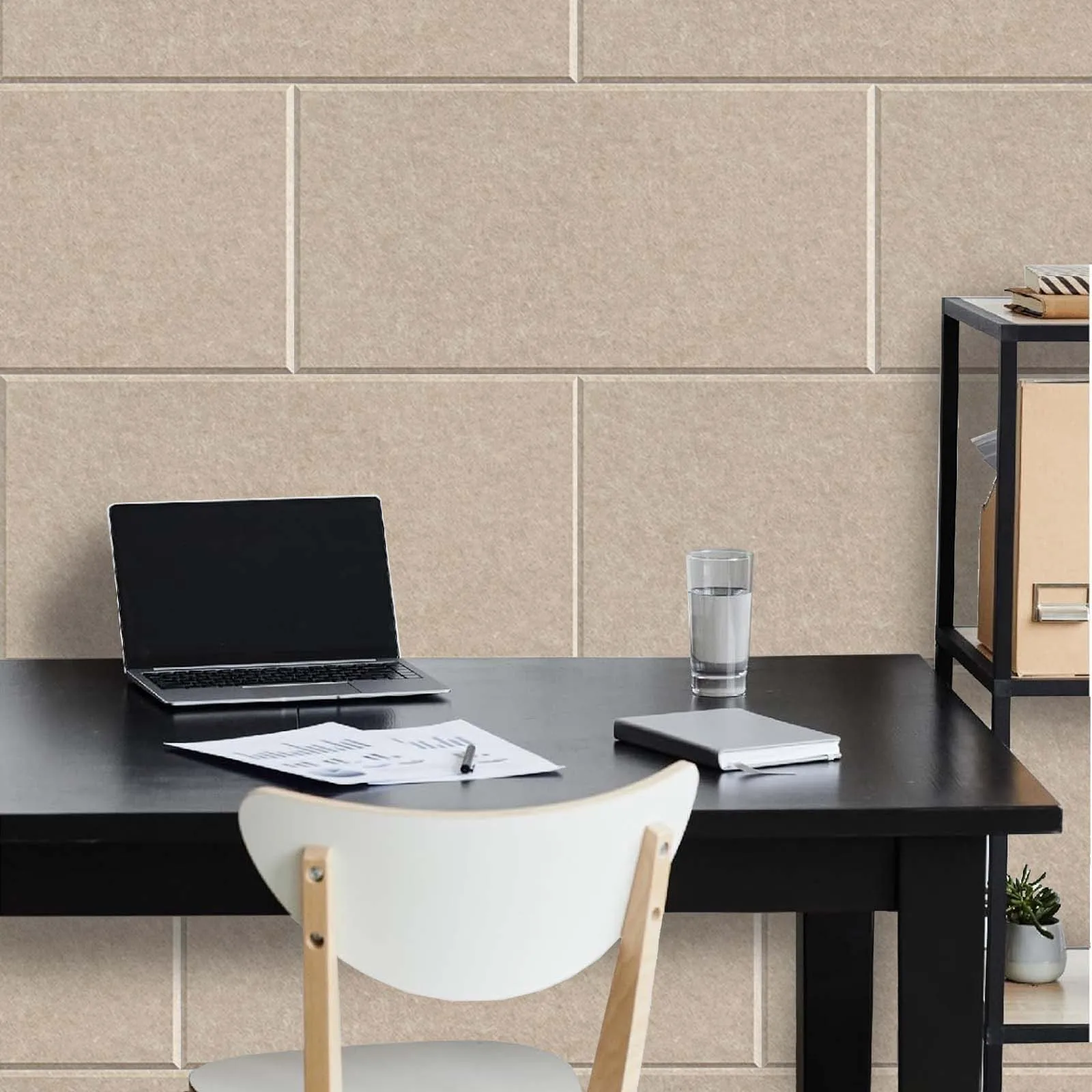 Paneles Acústicos Decorativos para el Hogar, 6 Piezas, Absorbentes de Sonido, Insonorización, Tratamiento Acústico para Estudio u Oficina, Paneles de Corcho para Pared