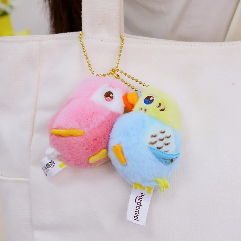 6 cm Cartoon Fun Paar Vogels Knuffel Pentant Twee Combinatie Papegaai Knuffel Home Decor Valentijnsdag Cadeau voor Vriendin