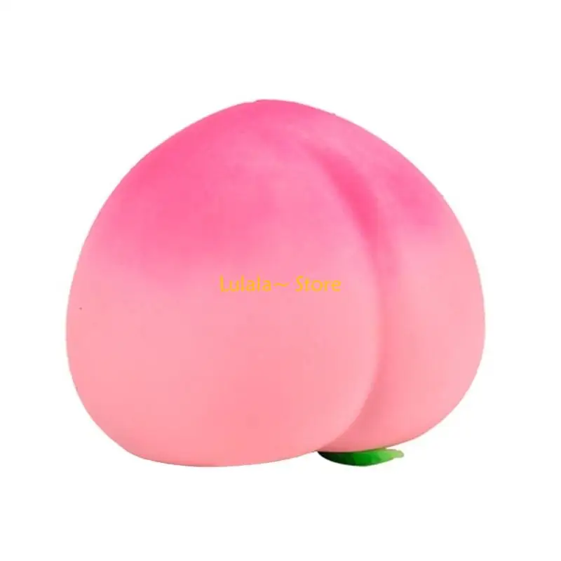 Y4QA Deformable Squeeze Stress Ball For Adults Kids Realistic Peach Anti Anxiety Sensory Toy