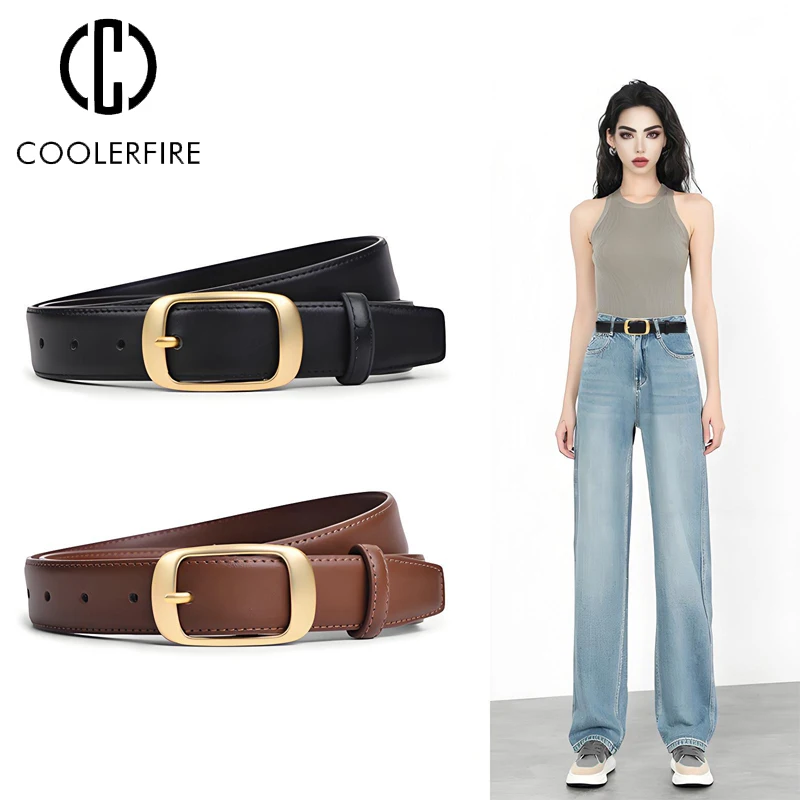 New Women's Belt Fashionable Modern Style Pin Buckle Belt Luxury Trendy Strap Female Shorts Skirt Belt Lady Belts NS003