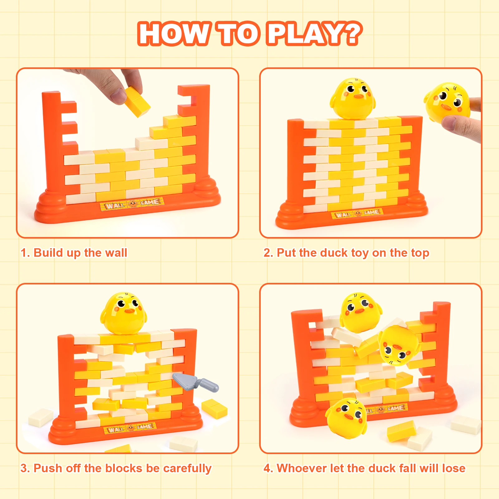 Mini Fun Kids Save Penguin Ice Breaker Trap Toys Balance Blocks Parent-child Interactive  Pushing Wall Toys Party Desktop Game