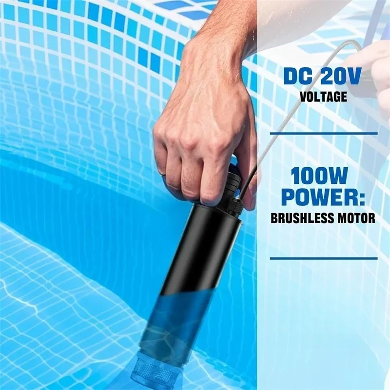 

Подходит для литиевых аккумуляторов Makita/Dewalt/Milwaukee 18В 20В для погружных водяных насосов для ирригации, бассейнов и прудов.