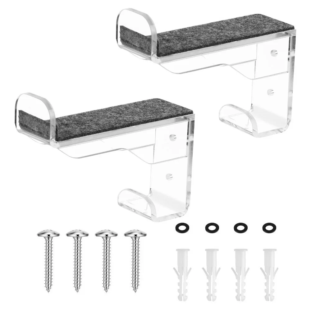 

Horizontal Holder Wall Mount Holder Sports Equipment Storage 5MM Thickness High Transparency Finish Anti-slip Felt Pad