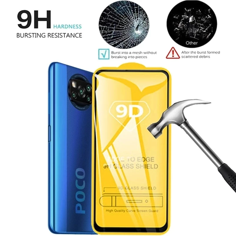 9D Full Cover Protective Glass For Realme 8 Pro 7 10 6 5 3i 5i 5s 6i 6s 7i 8i 8s C21 C21Y C25S C25Y C30 C33 C35 Screen Protector