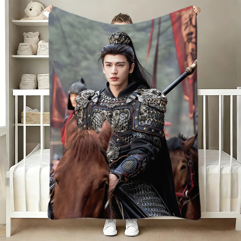 1pc Zhang Linghe Star Theme Flannel Throw Blanket All Season Blanket for Bedroom Living Room Camping Outdoor Travel Use