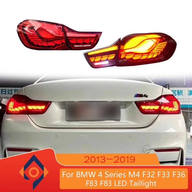 Car Taillight Assembly For BMW 4 Series F32 F33 F36 F82 F83 2013-2019 GTS Modified LED Dragon Scale Taillight Plug And Play