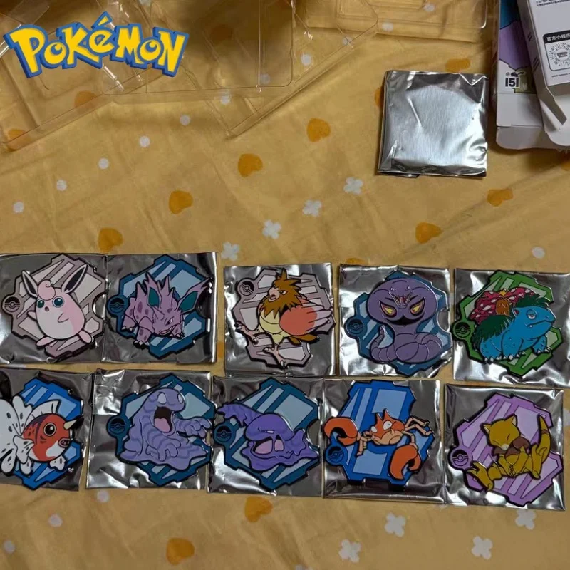 Original Pokemon 151 Fridge Magnet Suit Simplified Chinese Card Mystery Box Toy Collected Collectible Card Gift Confirm Style