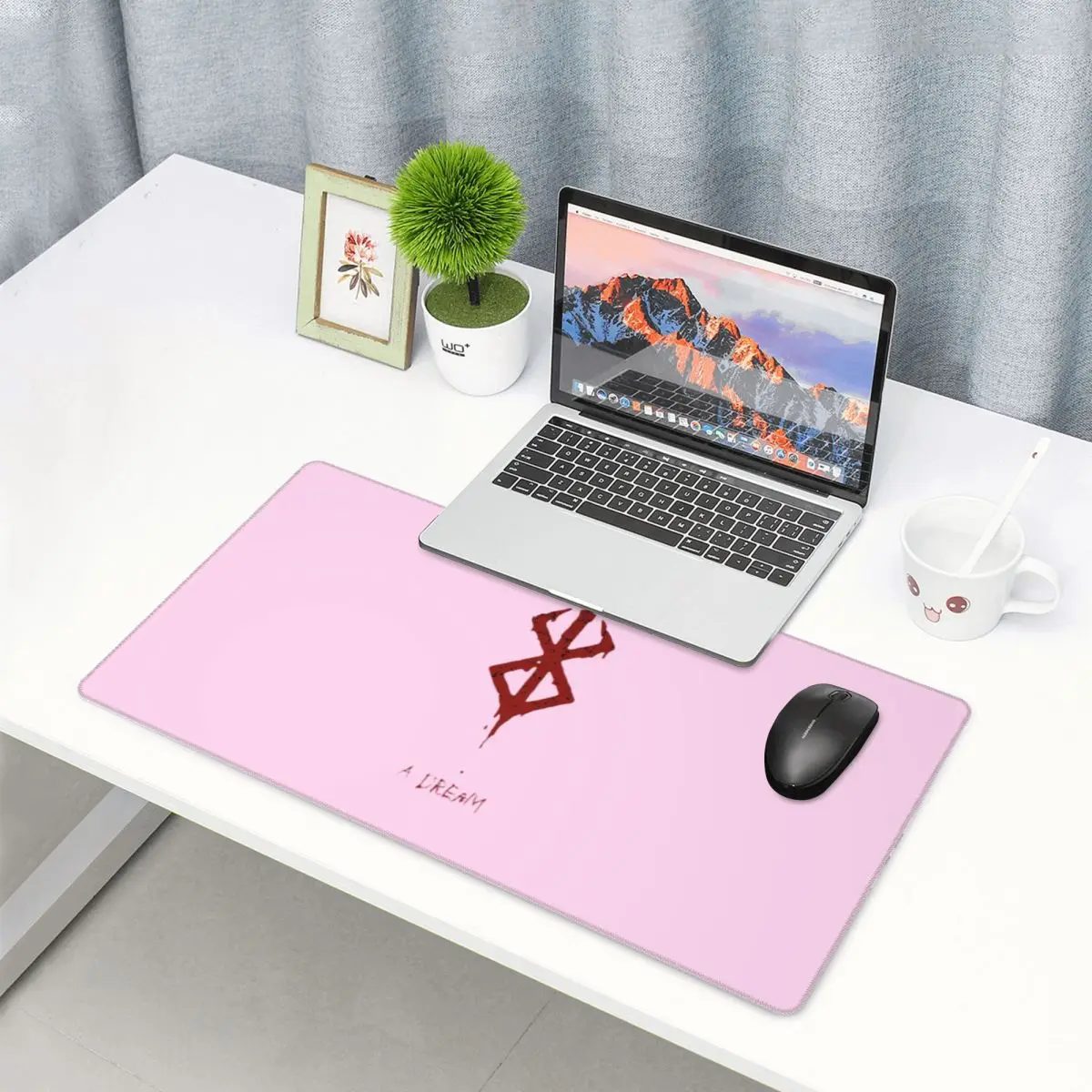 

Large Mouse Pad Japanese Anime Berserk Logo Gamer PC Laptop Mats Keyboard Carpet Computer Gaming Office Accessories Desk Mat