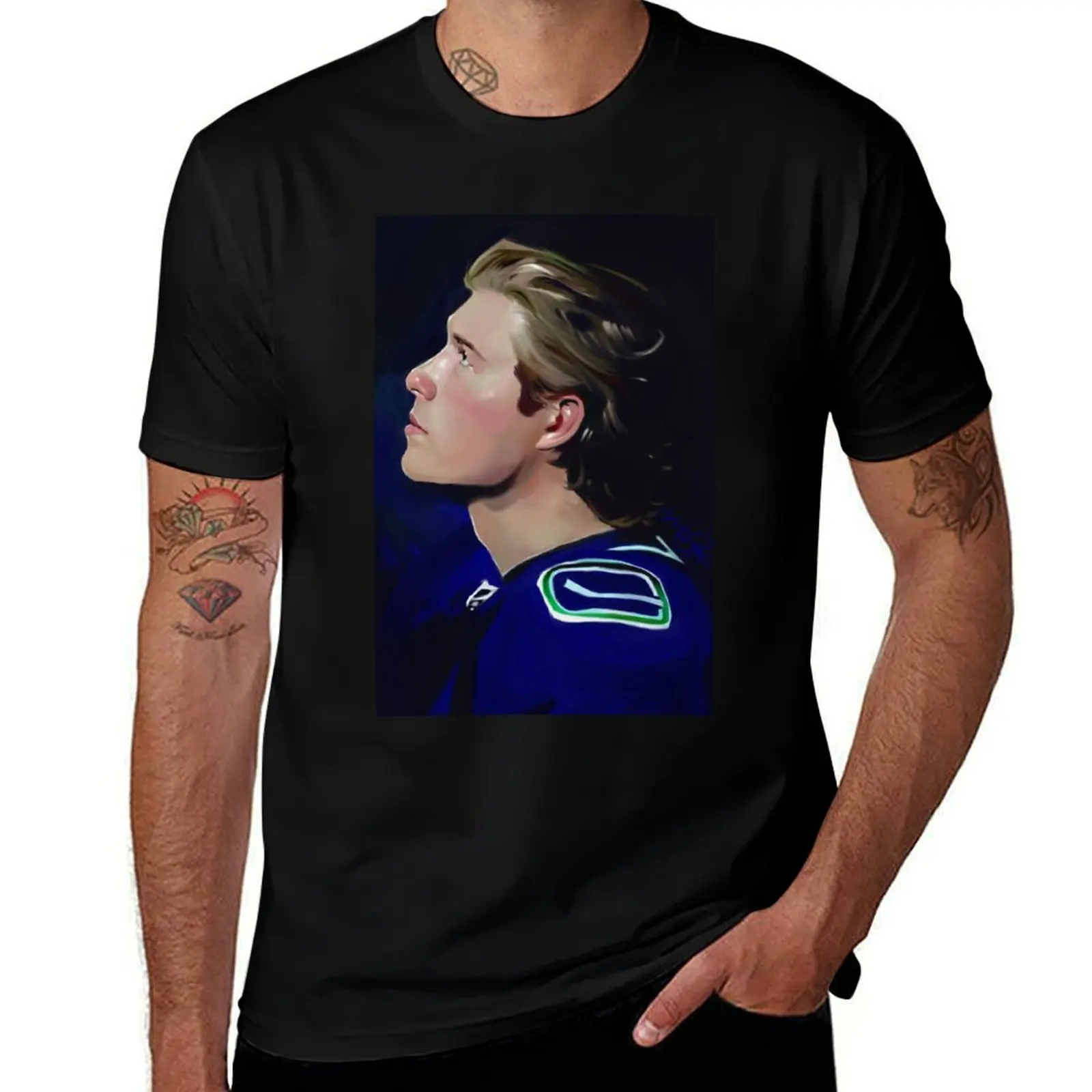 

Brock Boeser Painting T-Shirt t shirts for man cotton t shirts for man cotton soft t shirt men 100% cotton luxury brand T-shirt
