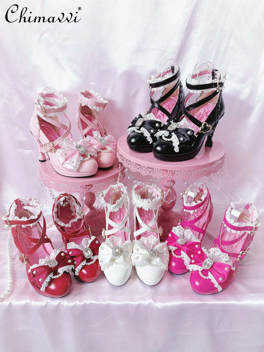 

Original Ji Style High Heels Sweet Girl Irregular Heel Lolita Women's Shoes 2025 Autumn New Super Fairy Princess Pumps Shoes