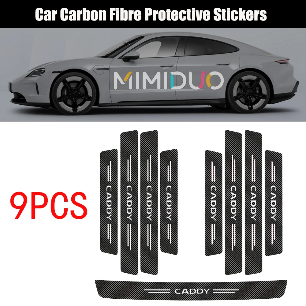 

Автомобильный порог, защитные наклейки из углеродного волокна для VW Caddy, наклейки на порог автомобиля, защита от царапин