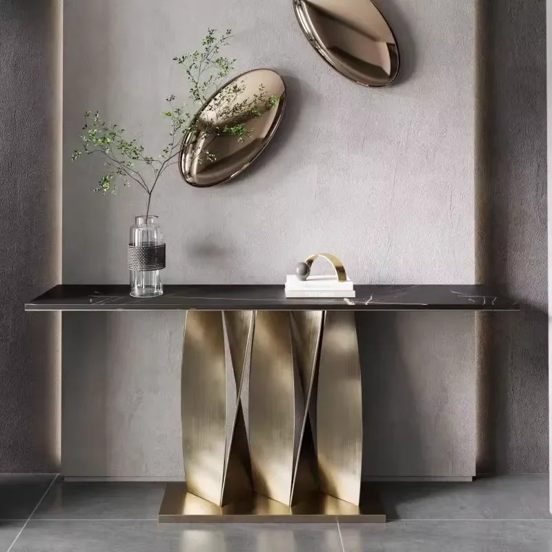 Modern Abstract Twisted Copper Metal Sculpture Outdoor Garden Decoration Anti Corrosion Wall Mirror Set Luxury Frame Art