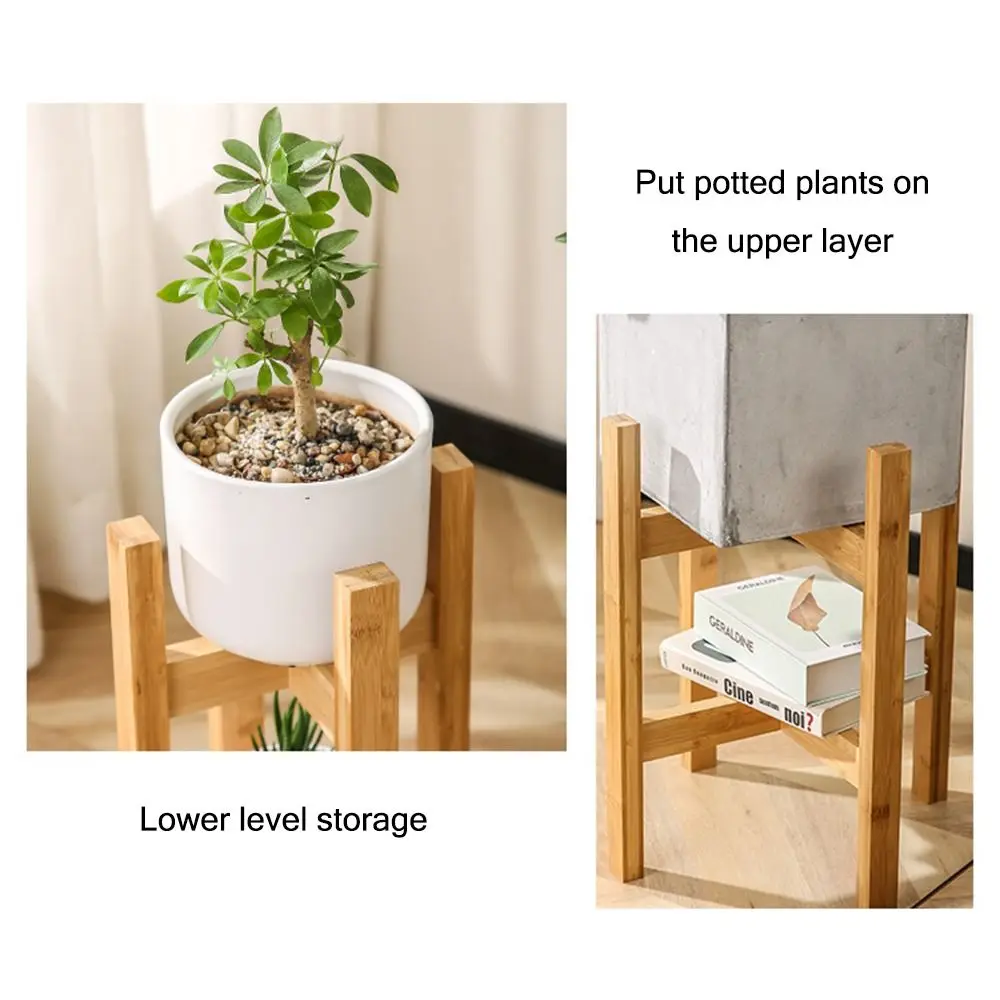 Floor-Standing Wood Flowerpot Holder Round Leg Gardening Supplies Flower Pot Base Home Decoration Succulents Organization