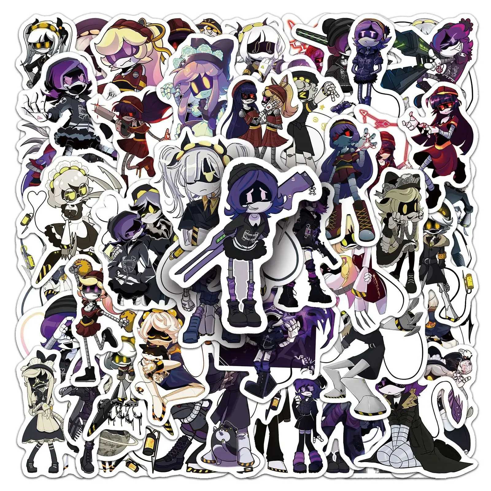 50개 만화 살인 드론 애니메이션 스티커 물컵 DIY 전화기 노트북 여행가방 스케이트보드 그래피티 데칼 어린이 장난감 선물