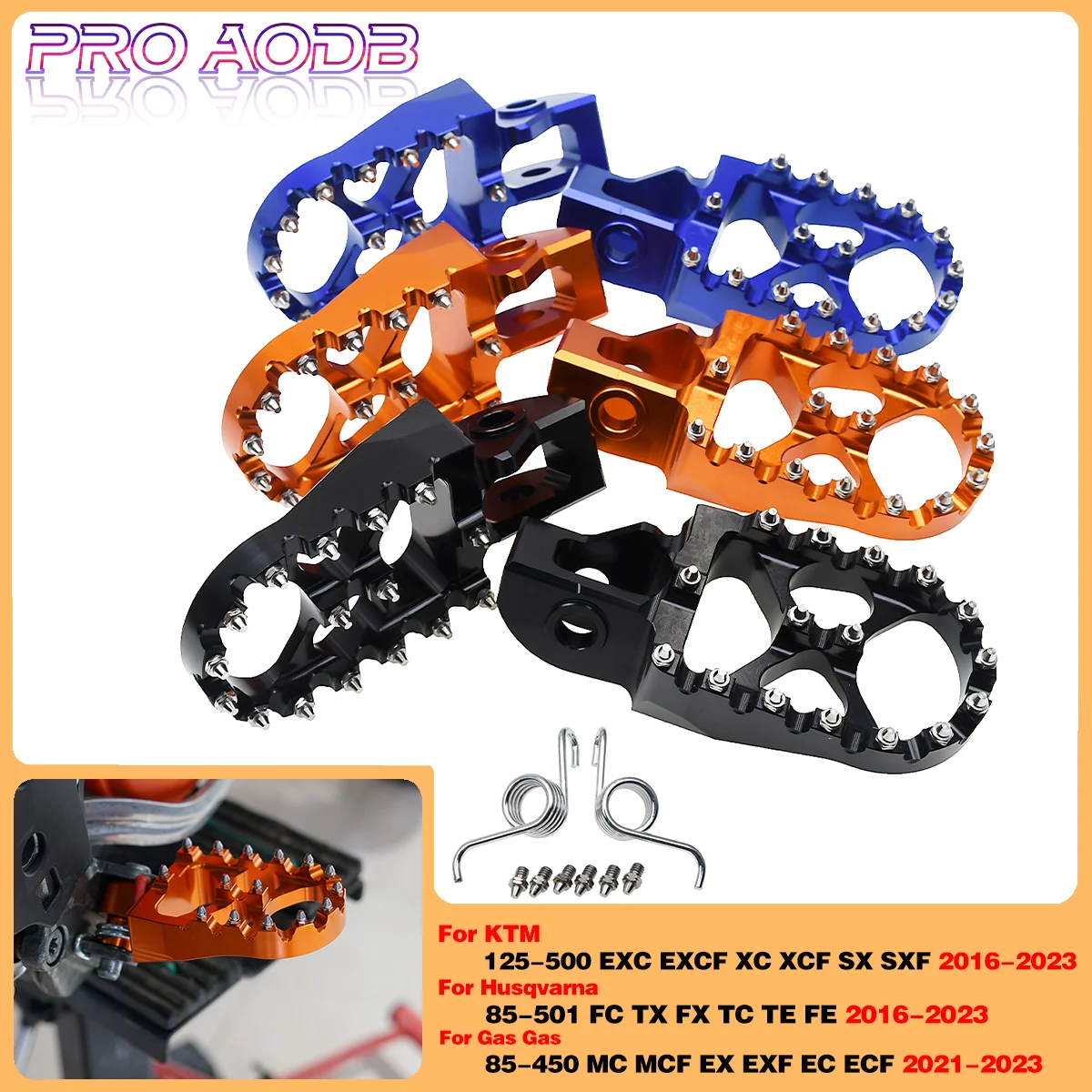 

Footrest Foot Pegs Footpegs Rests Pedals For Gas Gas MC85 2022 MC 125 250 MCF250 MCF350 MCF450 EX EC ECF 250 300 EXF 450 21-23