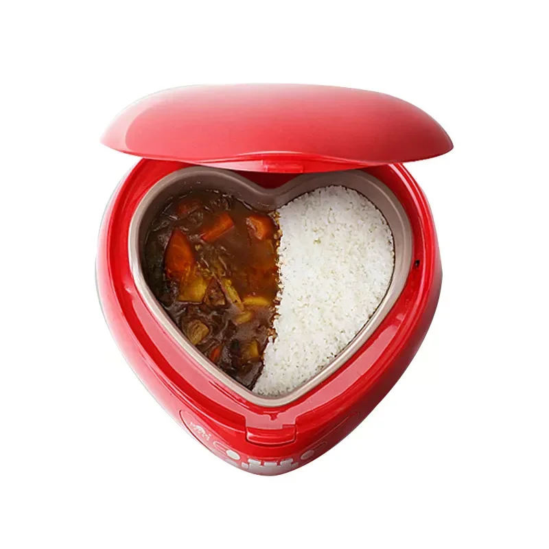 For 1.8L Heart-Shaped Rice Cooker 220V/300W Home Smart Rice Cooker with Cooking Porridge and Making Cakes Cooking Function