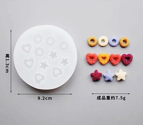 Cornmeal 3D Silicone Mini Donut Cake Candle Mould Scented Soap Mold Handmade Molds Resin Clay Making Cake Decor