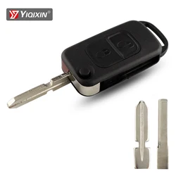 YIQIXIN Flip Remote Car Key Shell Cover Case For Mercedes Benz A C CL S SL SEL SLK ML W168 W124 W202 W210 W211 W203 Replacement