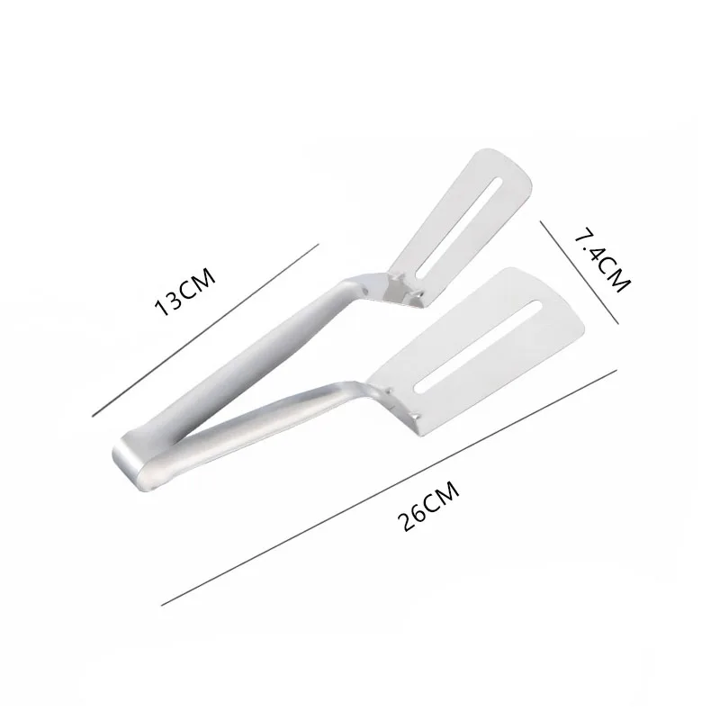 Stainless Steel Frying Shovel Clip Multifunctional Steak BBQ Tongs Frying Fish Spatula Clip Bread Clip Household Kitchen Tool images - 6