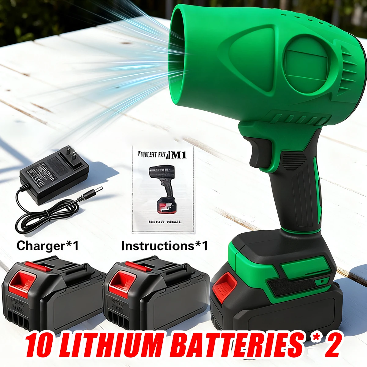 مجفف شعر لاسلكي يعمل بالبطارية مع شاحن سريع. تدفق هواء عالي الطاقة مناسب لإزالة الغبار الداخلي للسيارة ومقصورة المحرك #1