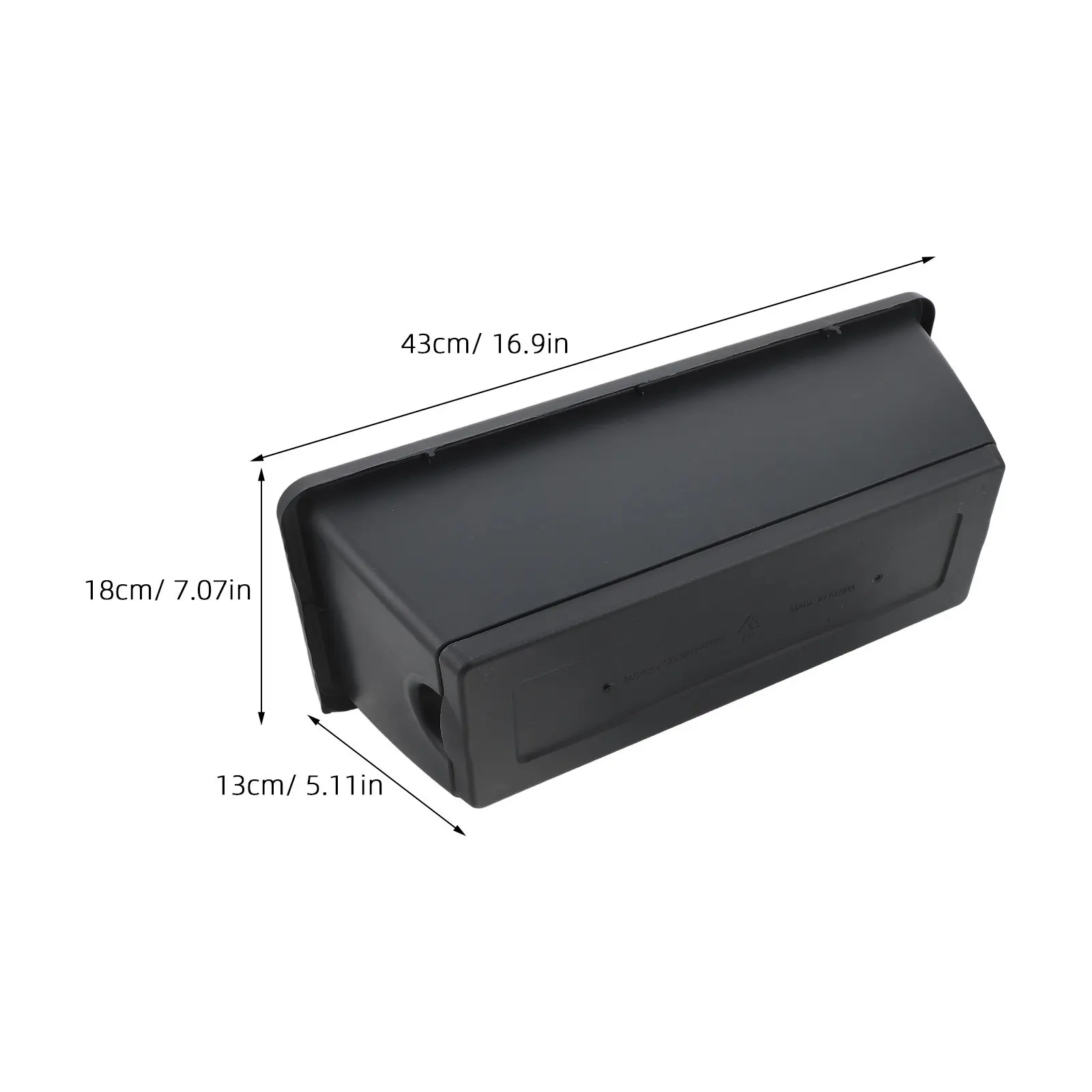 3Pcs Rectangular Window Boxes Resin Planters Dark Grey 16.9x7.1x5.12inch Indoor Bonsai Succulent Flower Pots Drainage Holes