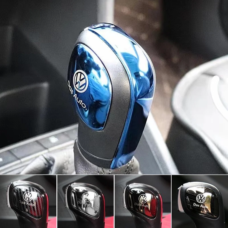 Car Styling Gear Shift Knob Gear Head Sticker Cover For VW Volkswagen POLO CC Golf 7 6 Bora Tiguan Passat B5 B6 B7 Jetta