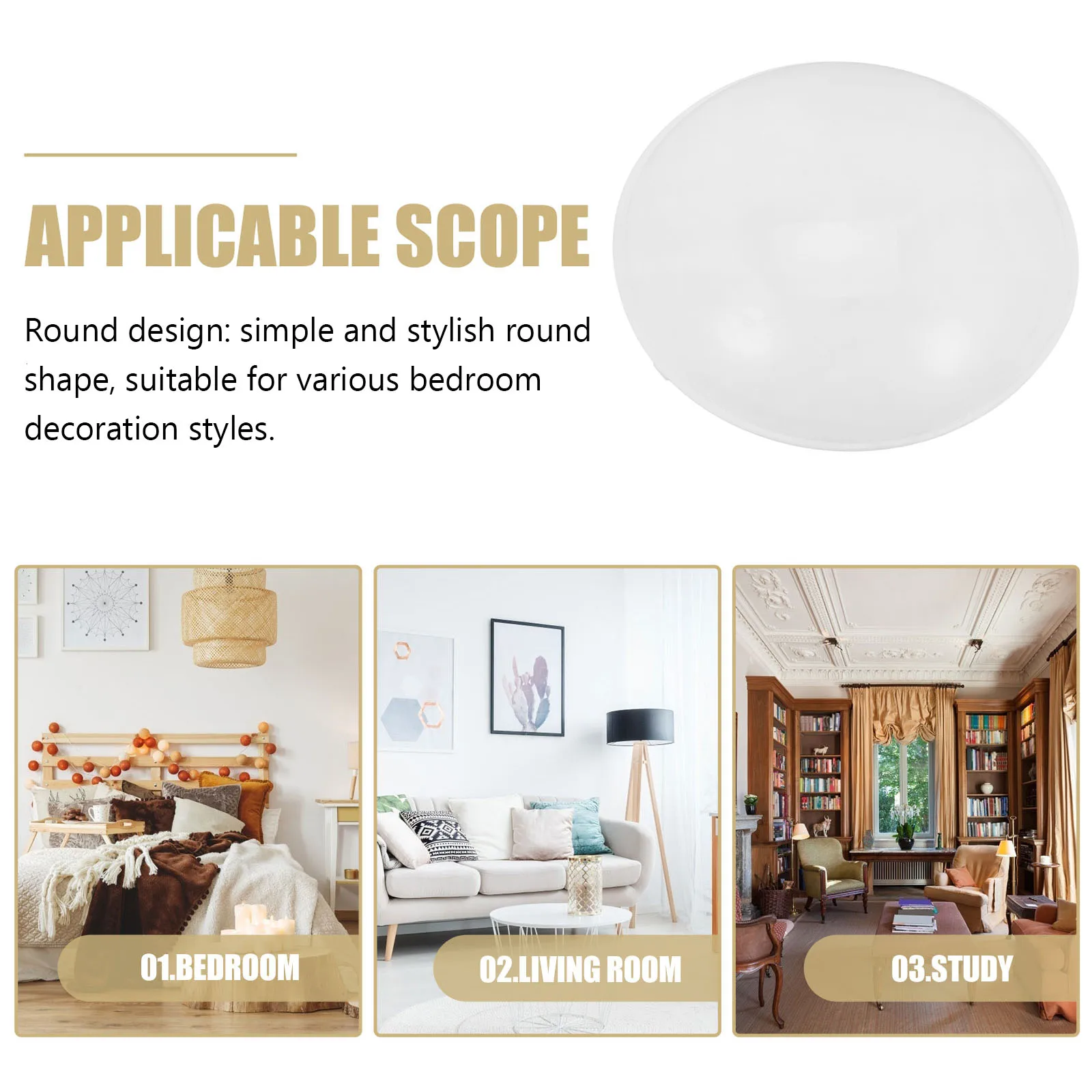 

Emergency Light Shade Lamp Cover Ceiling Diffuser Replacement Plastic Strong Durable Easy Install Bedroom Living Room Study