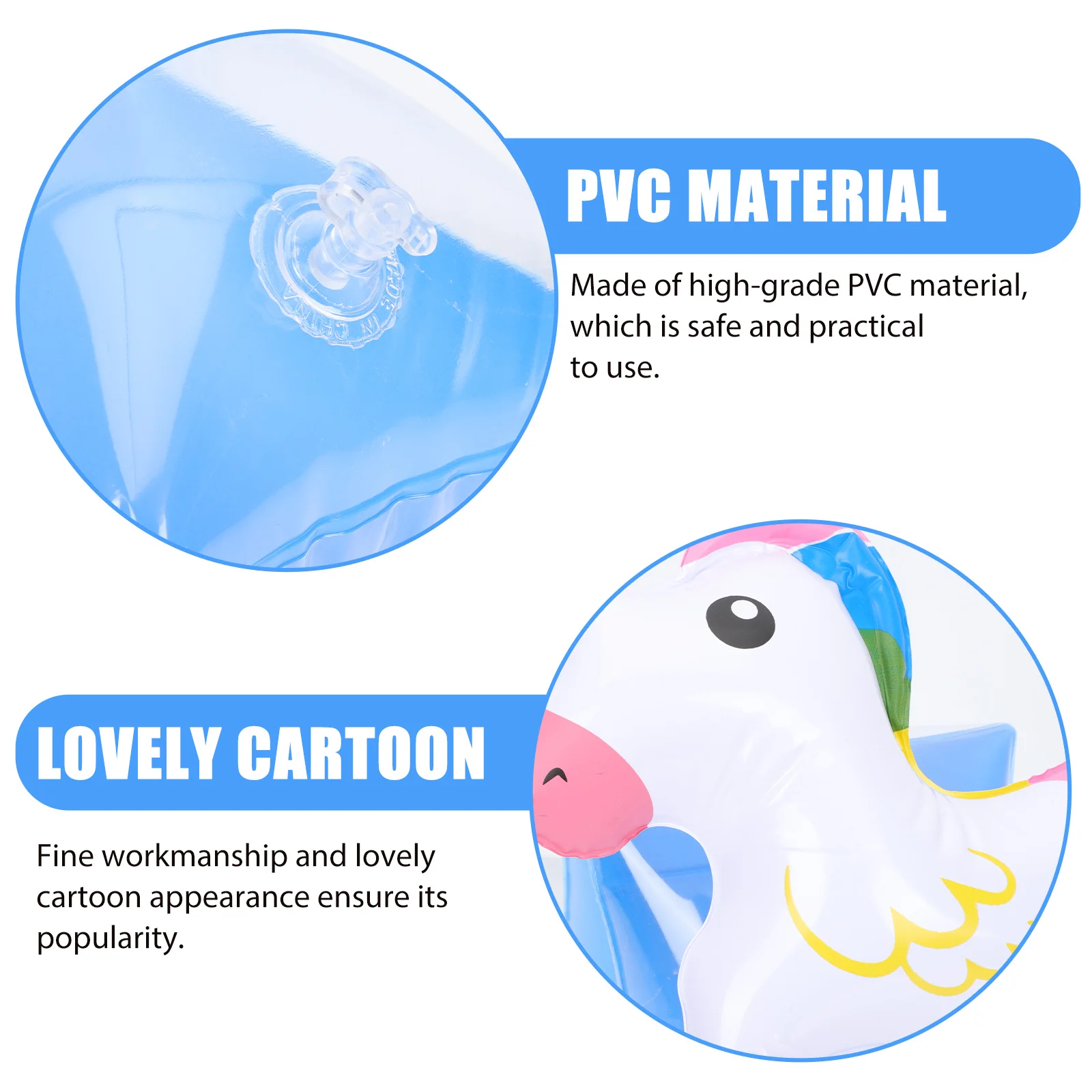 

2 Pcs Swimming Float Sleeves Arm Bands Floaties Cuff Kids Supplies Armband Pvc Inflatable Armbands