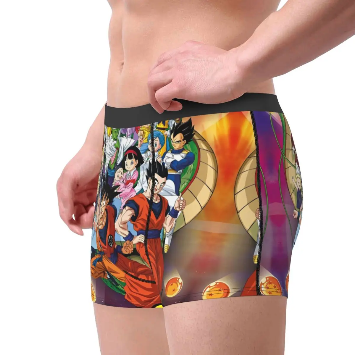 Sexy Boxer Dragon Ball Z DBZ Anime Shorts Panties Briefs Men Underwear DBZ Goku Polyester Underpants for Male Plus Size