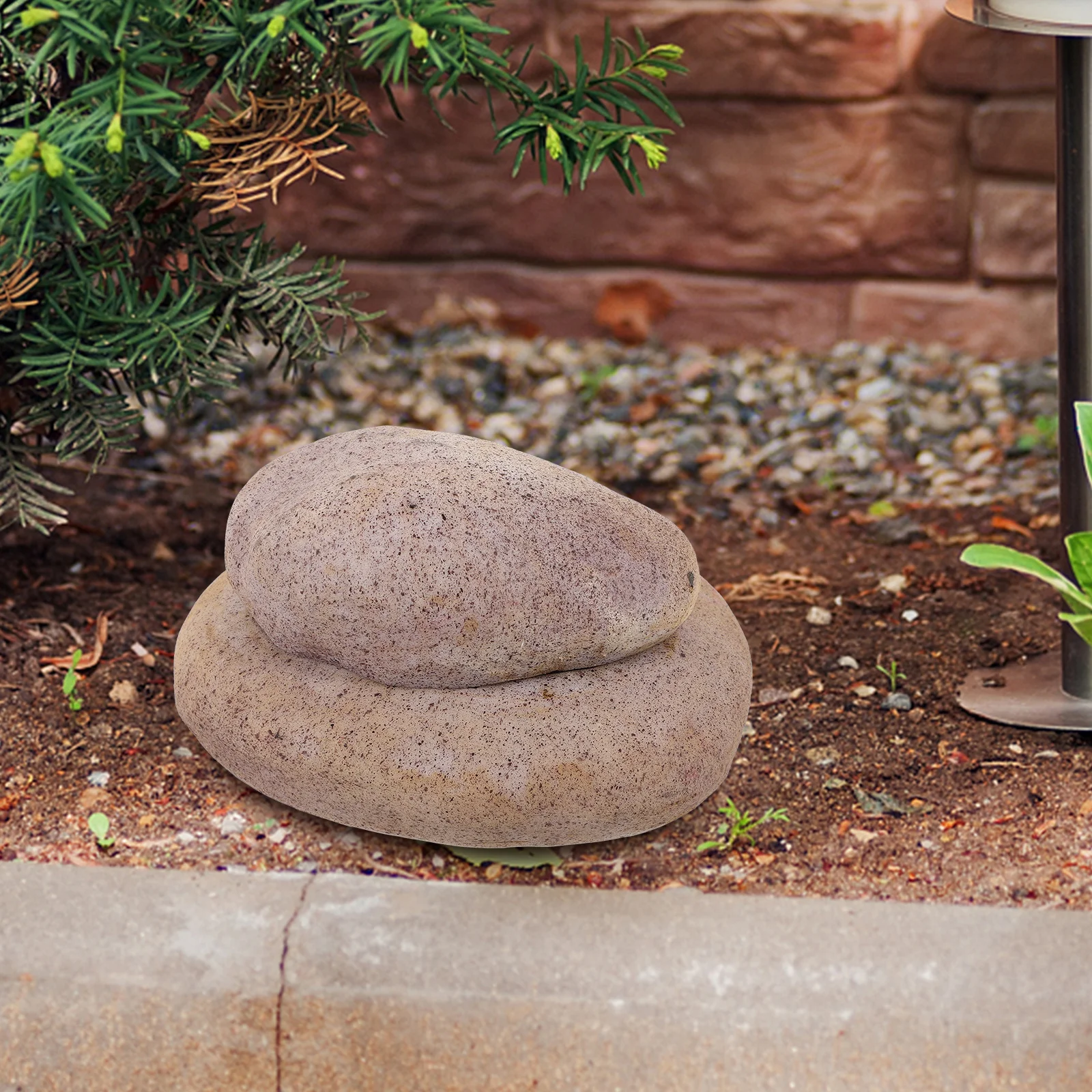 레진 가짜 바위 키 숨김함 야외 방수 키 홀더 정원 마당 파티오 안전 보관함 (열쇠 및 소형 물품용)