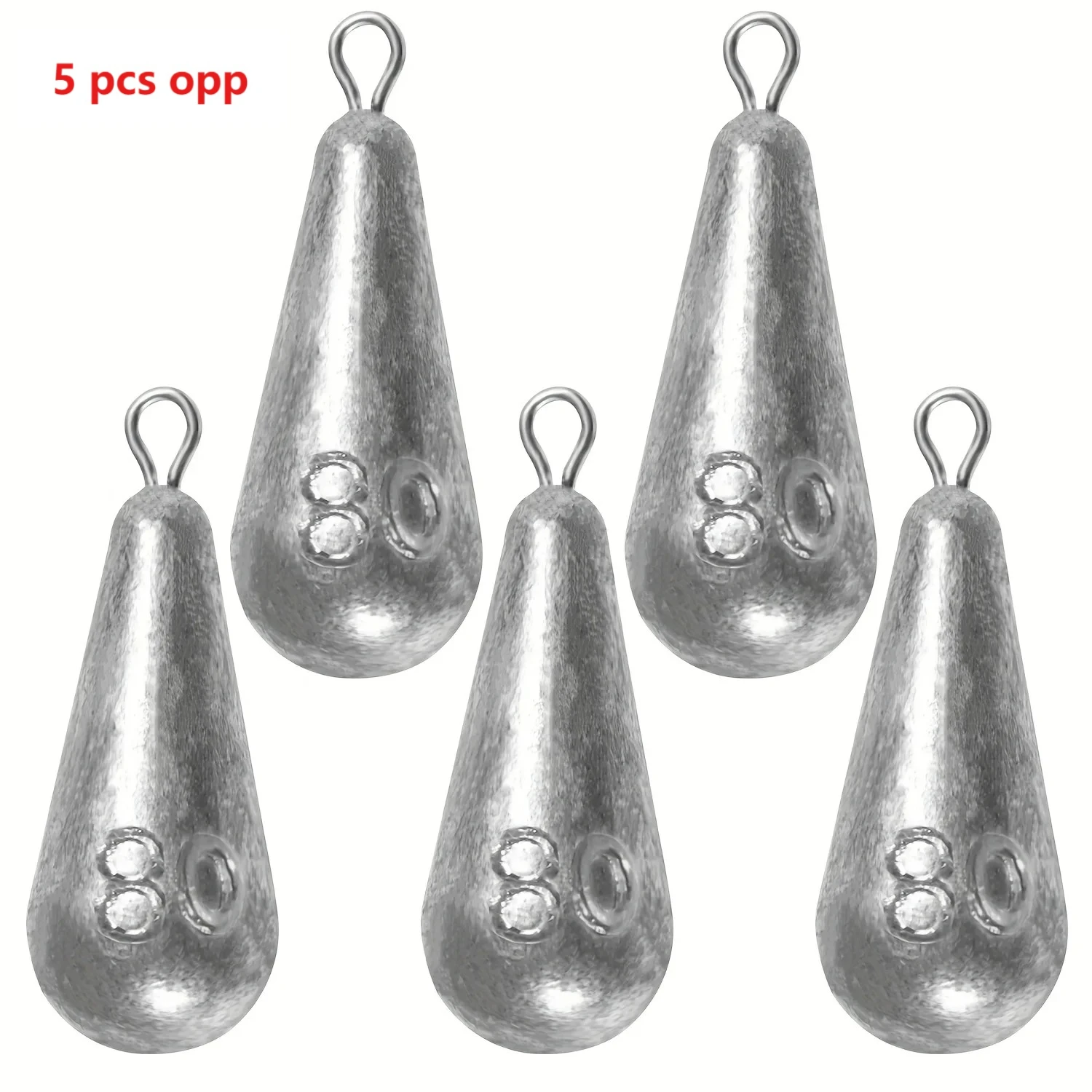 5 Stück/20 Stück 10g-100g Angelgewichte, tropfenförmige Hakenring-Sinker zum Angeln, Angelzubehör, Casting Drop Shot Gewichte