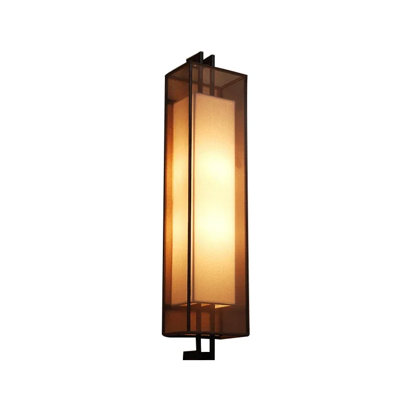 New Chinese-style living room modern stairwell background TV simple corridor bedside lamp wall lamp