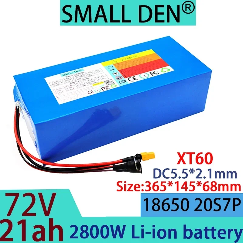 

New lithium battery 72V 21ah 18650 20S7P off-road vehicle with large capacity and power , built-in 40A BMS+84V 2A 3A 5A charger