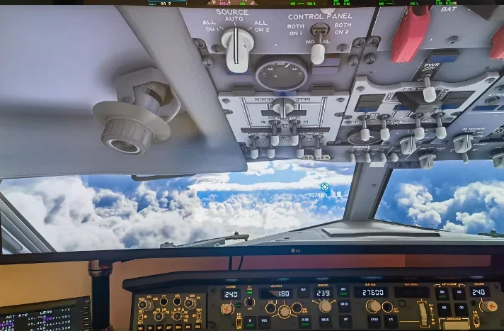 Panel 737 Simulated Flight Route Control Panel Flight Set Foot Rudder Support