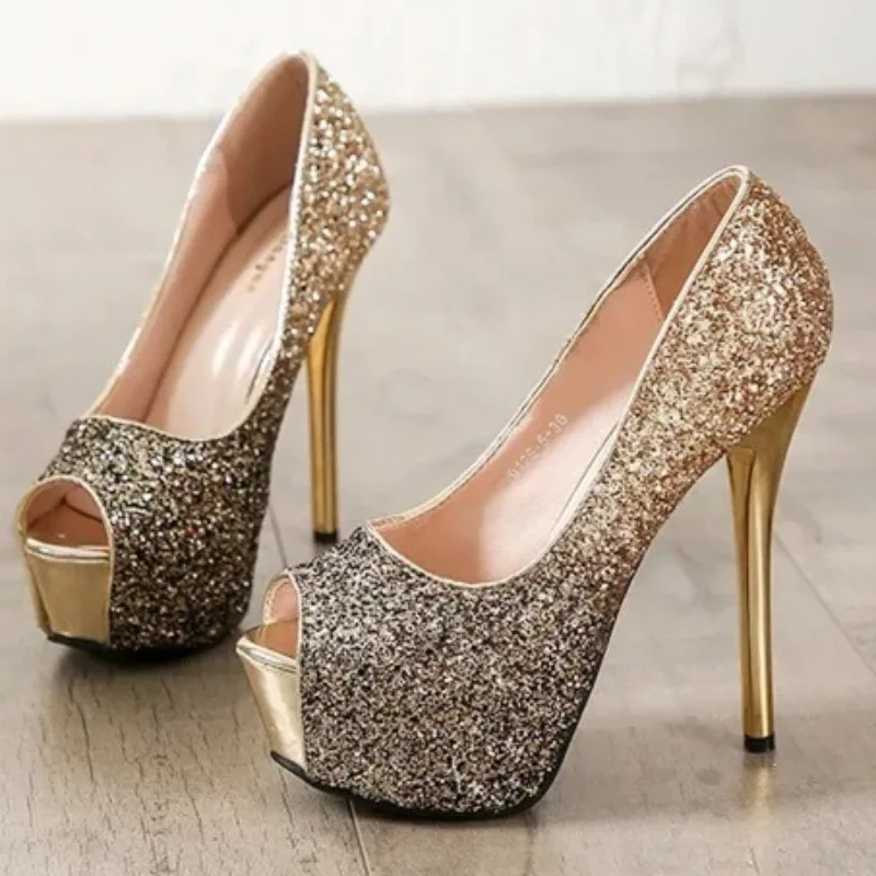 

14CM Womens Shoes New Fashion Peep Toe Ultra High Heels for Woman Sexy Nightclub Party Shoes Luxury Designer Shoes Zapatos Mujer