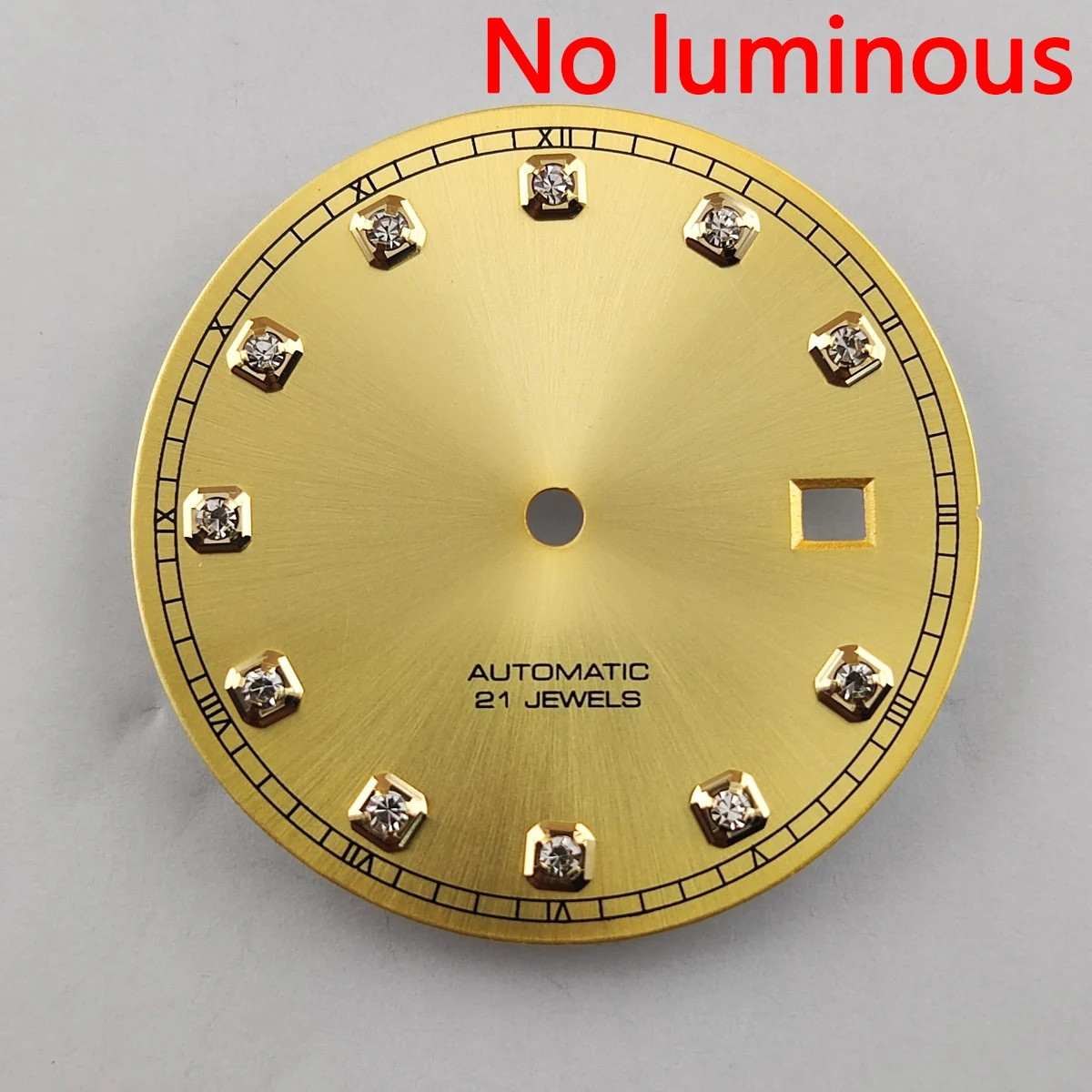 30.8มม.Miyota8215นาฬิกาสีเขียวส่องสว่าง Nh35 Dial Miyota กรณี Nh35กรณีโลโก้ที่กำหนดเอง Miyota8215นาฬิกาอุปกรณ์เสริม