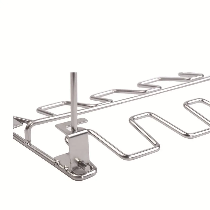 Stainless steel folding grilled chicken leg rack, barbecue grill, barbecue plate, barbecue grill, with bottom tray, BBQ