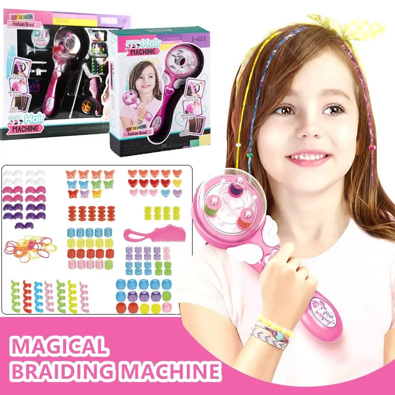 Elektrische Automatische Haar Flechter Schönheit Mode Schmutzige Zöpfe DIY Haar Dekoration Edelsteine Styling Werkzeug für Frauen Kinder Mädchen Spielzeug Geschenk