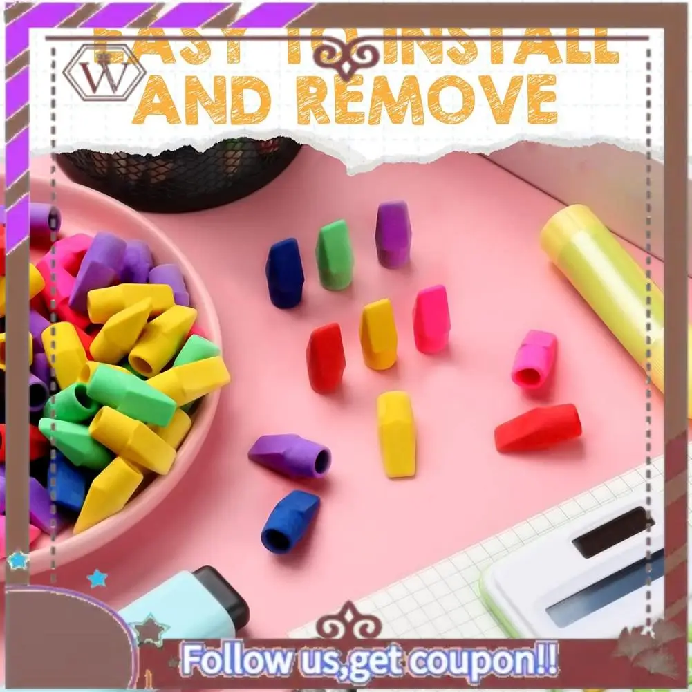 ABBG-500PCS Caps Pencil Erasers Chisel Shape Pencil Eraser Caps Erasers Latex Free Pencil Pencil Eraser Toppers
