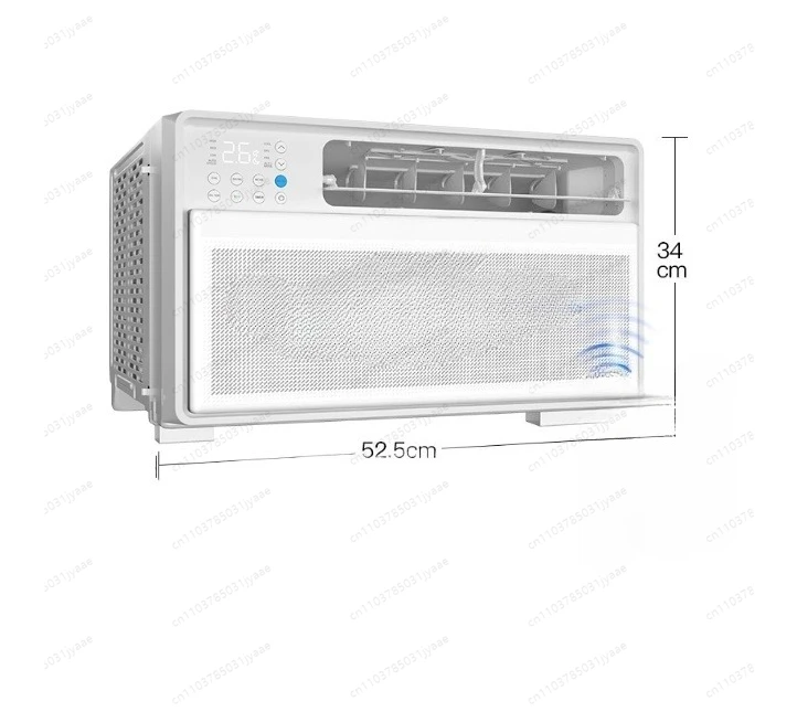 Window Air Conditioner Large 1.5-3 P Variable Frequency Window Machine, Household Engineering Mobile Integration