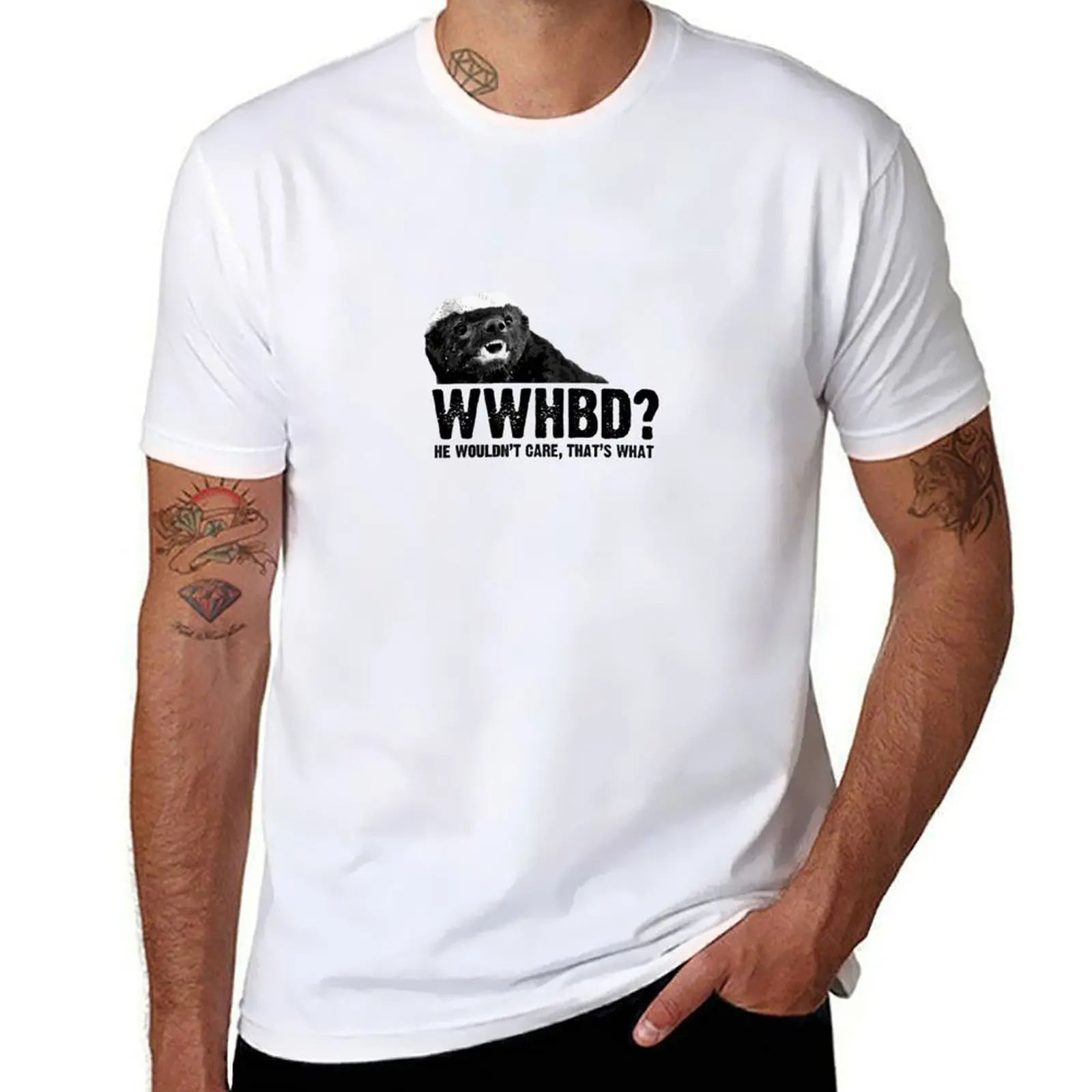 

WWHBD - black text T-Shirt t shirts for man cotton man t shirt designer T-Shirt