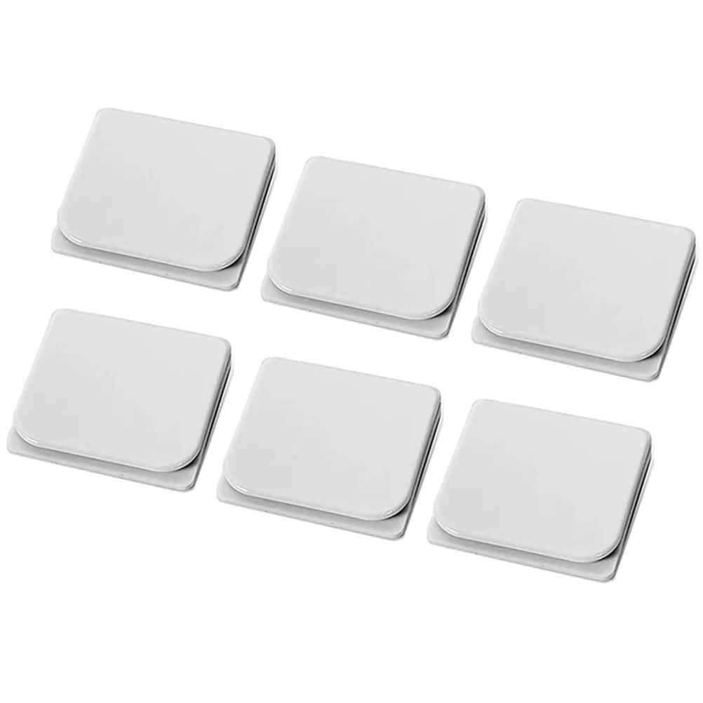 6 قطعة مقاطع ستارة الدش المقاومة للرياح ذاتية اللصق لا توجد أدوات مطلوبة مشبك حمام مقاوم للماء لتثبيت الستار المقاوم للرذاذ