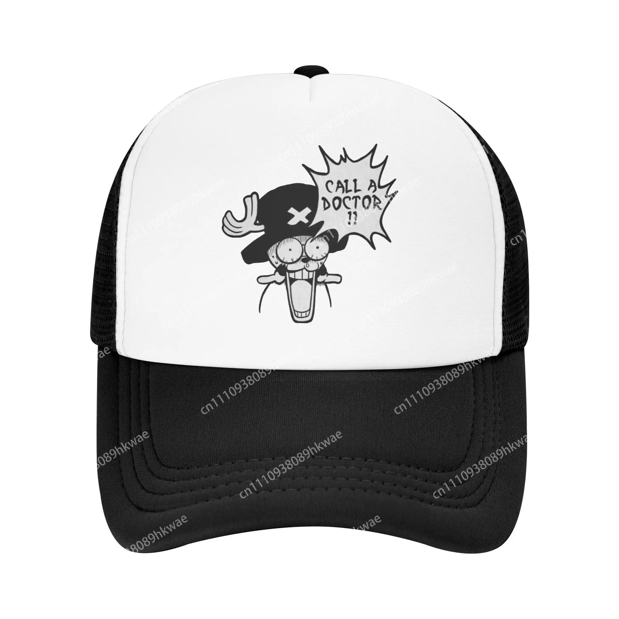 Unisex Tony Tony Chopper CALL A DOCTOR Trucker Hat Hip-Hop Mesh Baseball Cap one-pieces   Hats Adjustable Sun Caps Summer