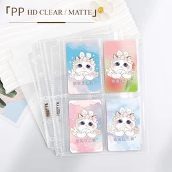 MeeT YX 10pcs Clear loose-leaf Sheets Sleeve Pages for A5/A4 Binder 4/ 9grid Pocket 3inch Photocard Holder Sleeve