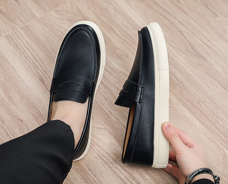Neue Ganzjahres-Herrenschuhe mit Niedrigem Schaft, Modische und Lässige Weiße Sneaker, Herrenschuhe – Detail 5