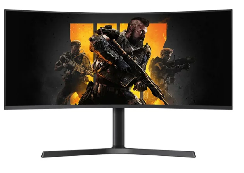 New 34-inch hairtail screen monitor quasi-4K165HZ e-sports HVA fast response 21:9 large curved screen