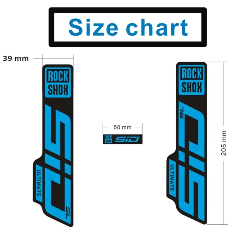 Bicycle Front Fork Stickers for 2021 ROCK SHOX SID Sl Waterproof Sunscreen Antifade Mountain Bike Cycling Decals