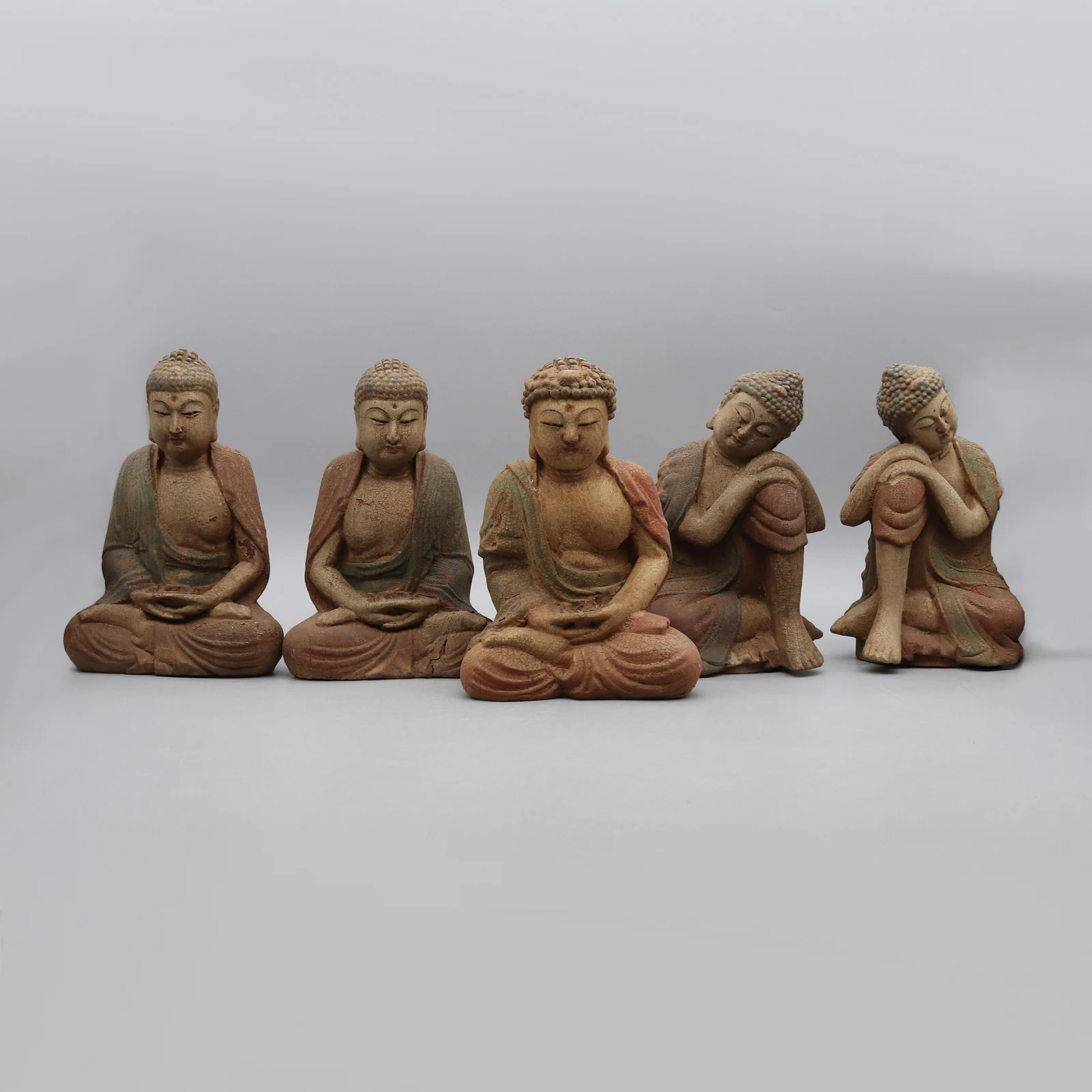 

Wooden Buddha, Collectable Wood Statue Reproduction, Home Decoration