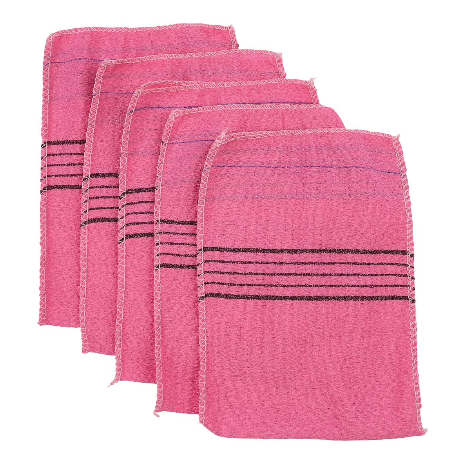 5Pcs Shower Bath Scrub Glove Korean Exfoliating Body Scrub Shower Towel Washcloth Portable For Adults Coarse Grain Brush